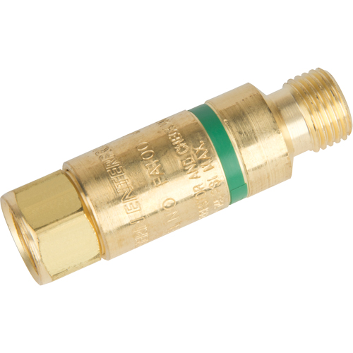Antiretours pare-flammes - Oxy/gaz combustibles, Gaz combustibles (rouge)/Oxyg&egrave;ne (vert), Style pour chalumeau Equipex