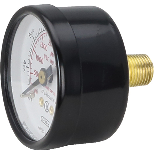 Pressure Gauges, 1-1/2" , 0 - 4000 psi, Back Mount, Analogue Equipex