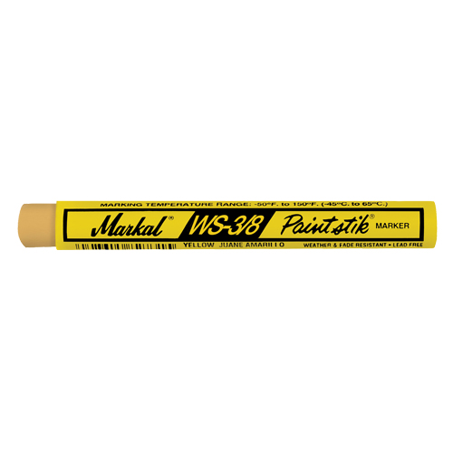B&acirc;ton de peinture WS-3/8 Paintstik, B&acirc;ton plein, Jaune Equipex