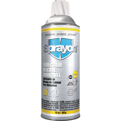 LU210 Food Grade Silicone Lubricant, Aerosol Can Equipex