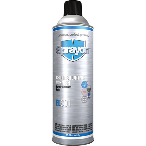 EL601 Red Insulating Varnish, 15.25 oz., Aerosol Can, Red Equipex
