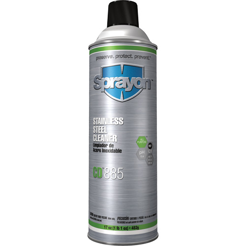 Nettoyant pour acier inoxydable CD885, 20 oz, Canette a&eacute;rosol Equipex