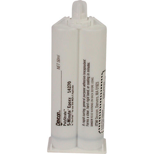 5-Minute Adhesive, 50 ml, Dual Cartridge, Two-Part, Clear Equipex