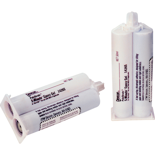 5-Minute Adhesive, 50 ml, Dual Cartridge, Two-Part, Clear Equipex