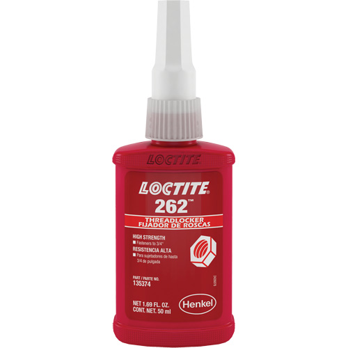 Compos&eacute; de blocage 262, Rouge, &eacute;lev&eacute;, 50 ml, Bouteille Equipex