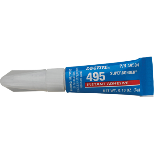 Adh&eacute;sif instantan&eacute; Super Bonder 495, Transparent, Tube, 3 g Equipex
