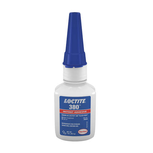 Black Max 380 Toughened Adhesive, Black, Bottle, 1 oz. Equipex