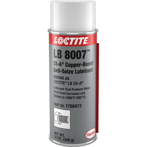 Antigrippant &agrave; base de cuivre LB 8007, 340 g, Canette a&eacute;rosol, 1800°F (982°C) Temp&eacute;rature max. Equipex