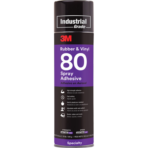 Rubber & Vinyl Spray Adhesive, Yellow, Aerosol Can Equipex