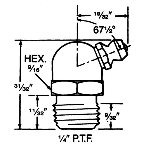 Fitting, 1/4" Thread Equipex