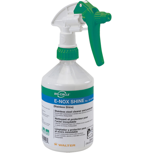 E-Nox Shine Stainless Steel Cleaner & Protector, 500 ml, Trigger Bottle Equipex