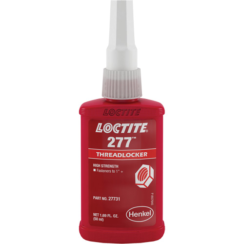 Threadlocker 277 Large Threads, Red, High, 50 ml, Bottle Equipex