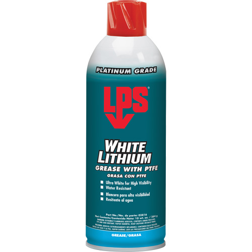 White Lithium Grease With PTFE, Aerosol Can Equipex