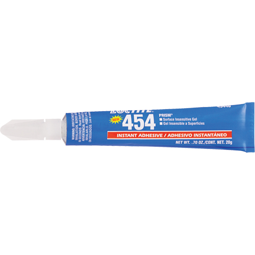 Gel adh&eacute;sif instantan&eacute; Prism 454, Transparent, Tube, 20 g Equipex