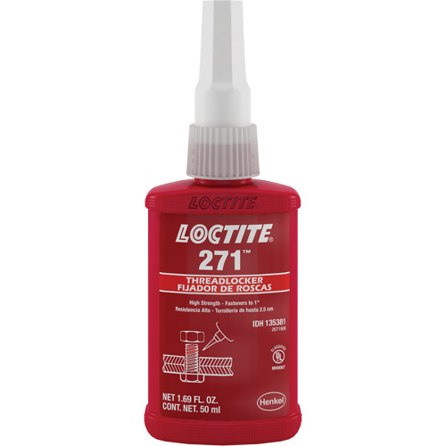 Compos&eacute; de blocage 271, Rouge, &eacute;lev&eacute;, 50 ml, Bouteille Equipex