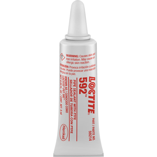 P&acirc;te d'&eacute;tanch&eacute;it&eacute; pour raccords filet&eacute;s &agrave; durcissement lent 592 PST, Tube, 6 ml, -54° C - 204° C/-65° F - 400° F Equipex