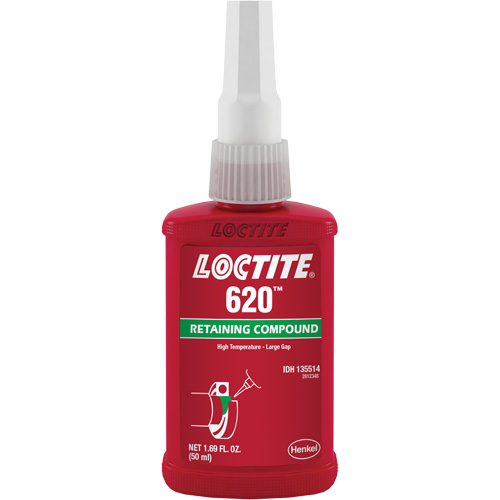 Retaining Compound 620 High Temperature, 50 ml, Bottle, Green Equipex