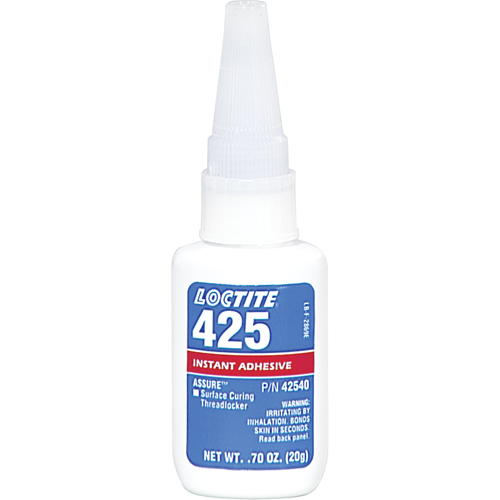 Assure 425 Surface Curing Threadlocker, Blue, Medium, 20 g, Bottle Equipex