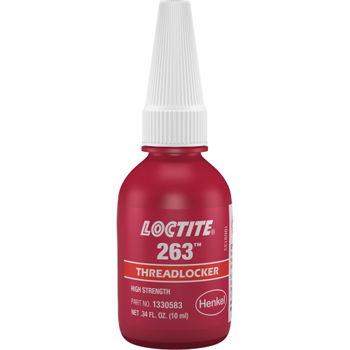 Threadlocker 263 Rapid Cure, Red, High, 10 ml, Bottle Equipex