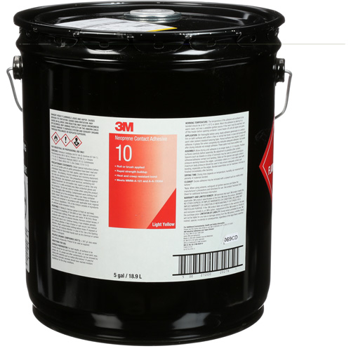Ten Bond Contact Cement, Pail, 5 gal., Yellow Equipex