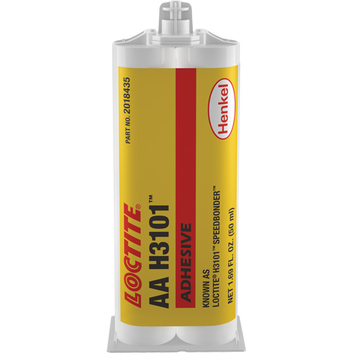 Adh&eacute;sif Speedbonder H3101, Deux composants, Cartouche double, 50 ml, Transparent Equipex