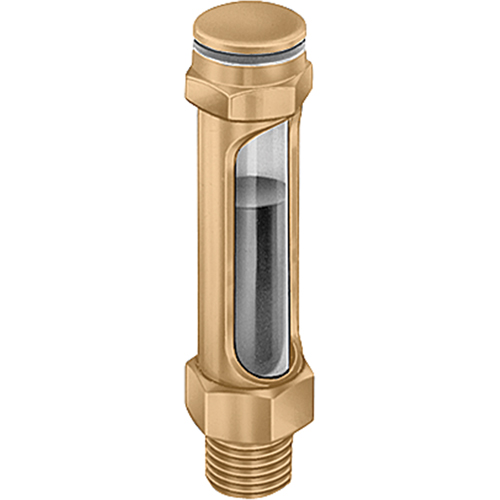 Brass Liquid Level Gauges - Straight, Threaded, 14-1/4" L, 225°F (107.22° C) Equipex