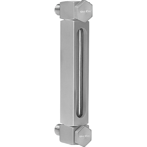 Aluminum Liquid Level Gauge, Threaded, 6" L, 205°F (96.11° C) Equipex