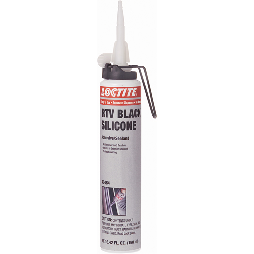 Scellant adh&eacute;sif &agrave; la silicone Superflex RTV, Cartouche, Noir Equipex