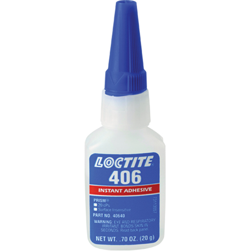 Adh&eacute;sif instantan&eacute; Prism 406, Transparent, Bouteille, 0,7 liq. oz. Equipex