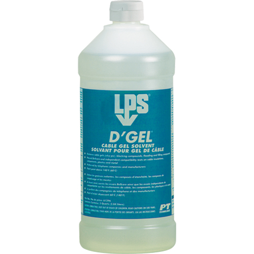 D'Gel&reg; Cable Gel Solvent, 32 oz., Bottle Equipex