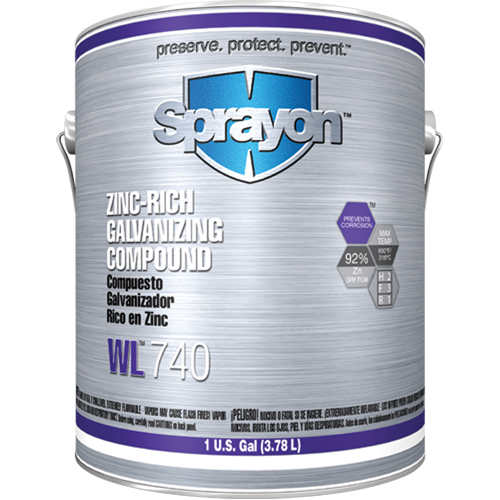 WL740 Zinc-Rich Galvanizing Compound, Gallon Equipex