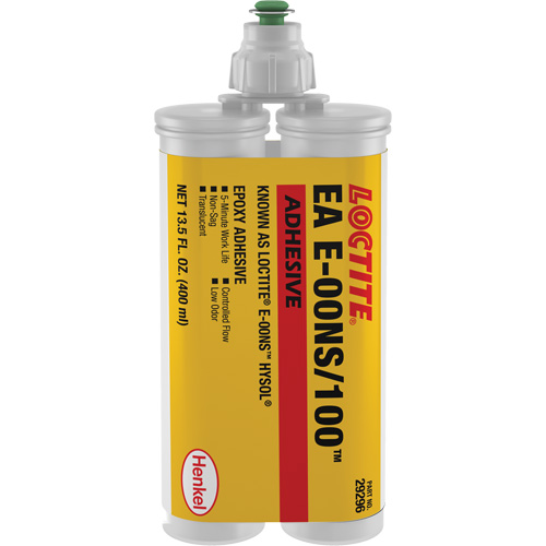 E-00NS Hysol Epoxy, 400 ml, Dual Cartridge, Two-Part, Translucent Equipex