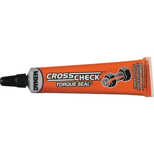 P&acirc;te indicatrice inviolable Cross-Check Torque Seal, 1 liq. oz., Tube, Orange Equipex