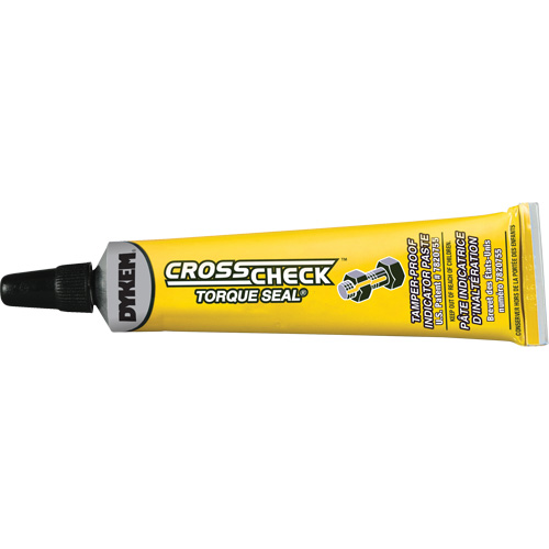 P&acirc;te indicatrice inviolable Cross-Check Torque Seal, 1 liq. oz., Tube, Jaune Equipex