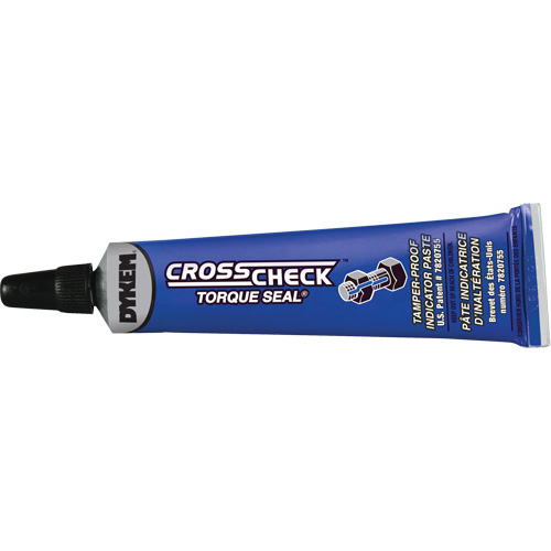 P&acirc;te indicatrice inviolable Cross-Check Torque Seal, 1 liq. oz., Tube, Bleu Equipex