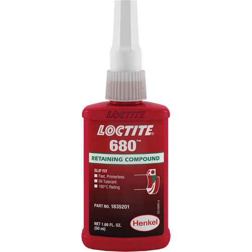 680 High-Strength/Low-Viscosity Retaining Compound, 50 ml, Bottle, Green Equipex