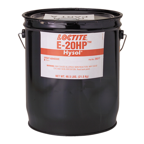 Adh&eacute;sifs structuraux &agrave; s&eacute;chage rapide E-20P, 5 gal., Seau, Deux composants, Blanc Equipex
