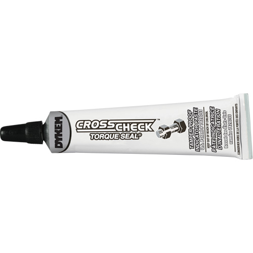P&acirc;te indicatrice inviolable Cross-Check Torque Seal, 1 liq. oz., Tube, Blanc Equipex