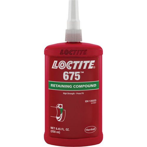 Compos&eacute; de blocage Loctite 675, 250 ml, Bouteille, Vert Equipex