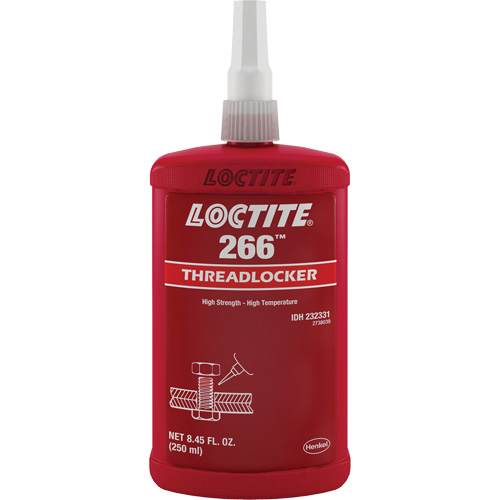 266 Threadlocker, Red, High, 250 ml, Bottle Equipex