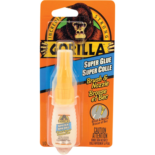 Colle cyanoacrylate avec embout et brosse, 10 g, Bouteille, Transparent Equipex