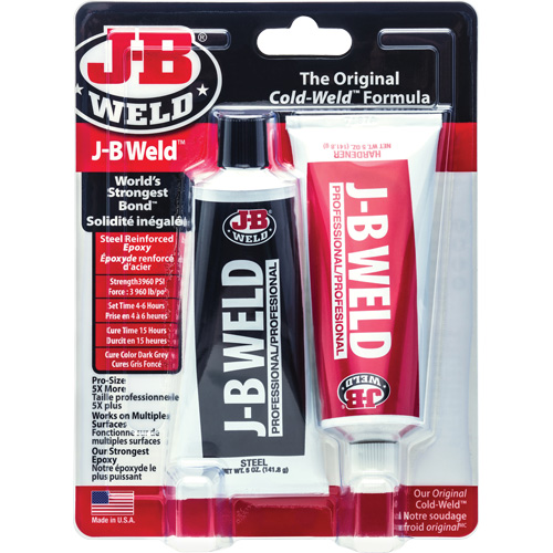 Colle &eacute;poxyde J-B Weld, Deux composants, Tube, 10 oz, Gris Equipex