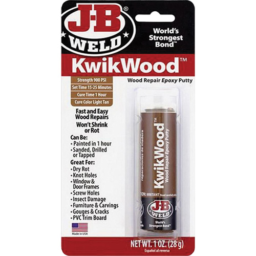 Colle &eacute;poxyde KwikWood, 2 oz, B&acirc;ton, Havane Equipex