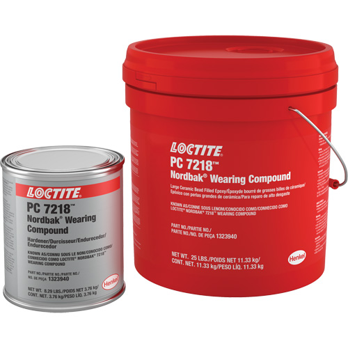Compos&eacute; anti-usure 7218, 25 lb, Seau, Deux composants, Gris Equipex