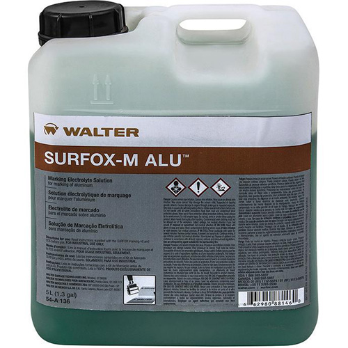Solution &eacute;lectrolytique de marquage sur l'aluminium Surfox-M Equipex