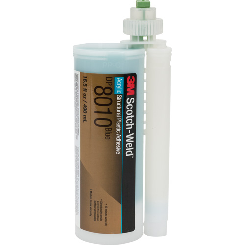 Adh&eacute;sif structural pour composants en plastique Scotch-Weld, Deux composants, Cartouche, 490 ml, Bleu Equipex