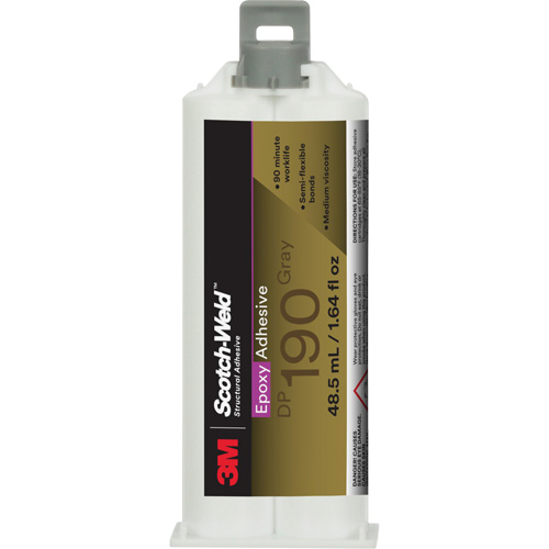 Adh&eacute;sif &eacute;poxyde DP190 Scotch-Weld, 1,64 liq. oz., Cartouche, Deux composants, Gris Equipex