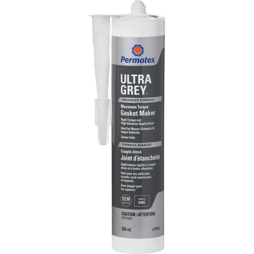 Ultra Grey&reg; Rigid High-Torque RTV Silicone Gasket Maker, Cartridge, Grey Equipex