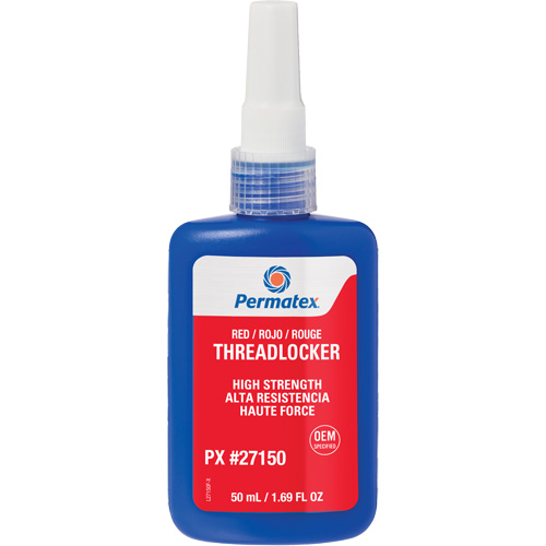 Threadlocker, Red, High, 50 ml, Bottle Equipex