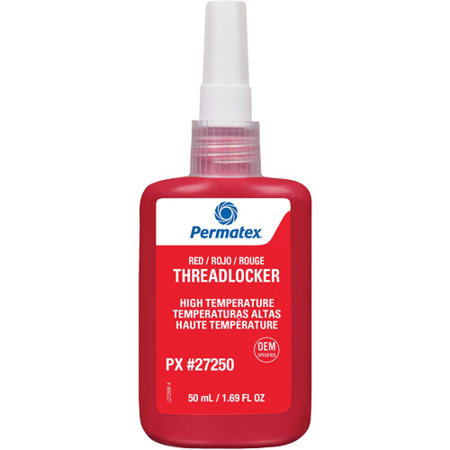 High Temperature Threadlocker, Red, High, 50 ml, Bottle Equipex